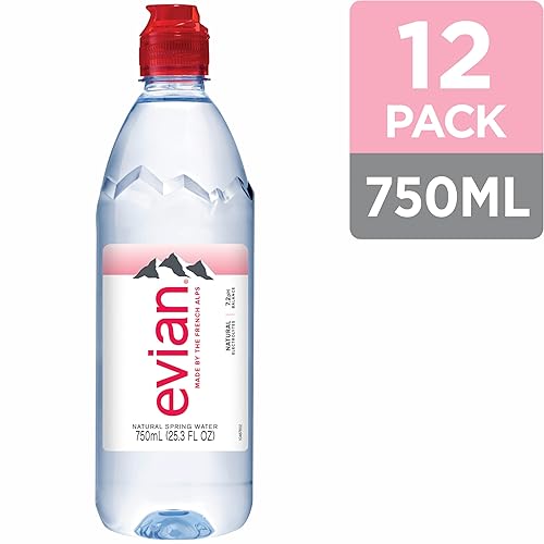 Miniatura 26 de Evian Agua de manantial natural, agua de manantial naturalmente filtrada en botellas grandes, 33.81 onzas líquidas (paquete de 12) – Paquete de 3