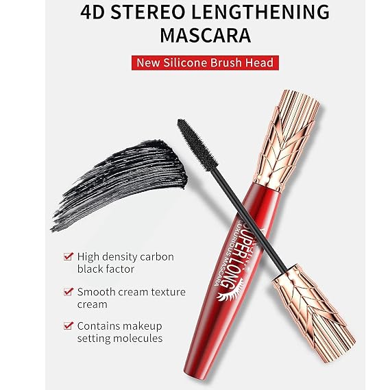 Super Long 4d Mascara,Mascara De Pestanas Super Long Luxurious (3PC)