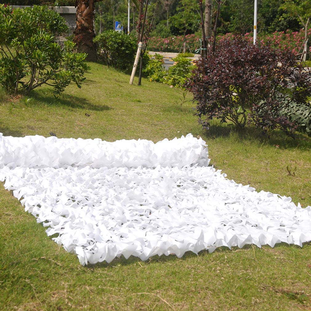 Red de Camuflaje de Nieve de Una Sola Capa Blanca,Jardín Restaurante Fotografía Fondo Decoración de Fiesta Red,Observación Aves Caza Militar Sombreado Malla de Camuflaje