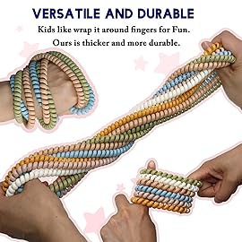 Chewy Necklace for Sensory Kids, 12 Pack Stretchy Fidget Bracelet Necklace for Boys with Autism ADHD SPD, Sensory Fidget for Kids 8-12 Reduce Biting Stress and Anxiety