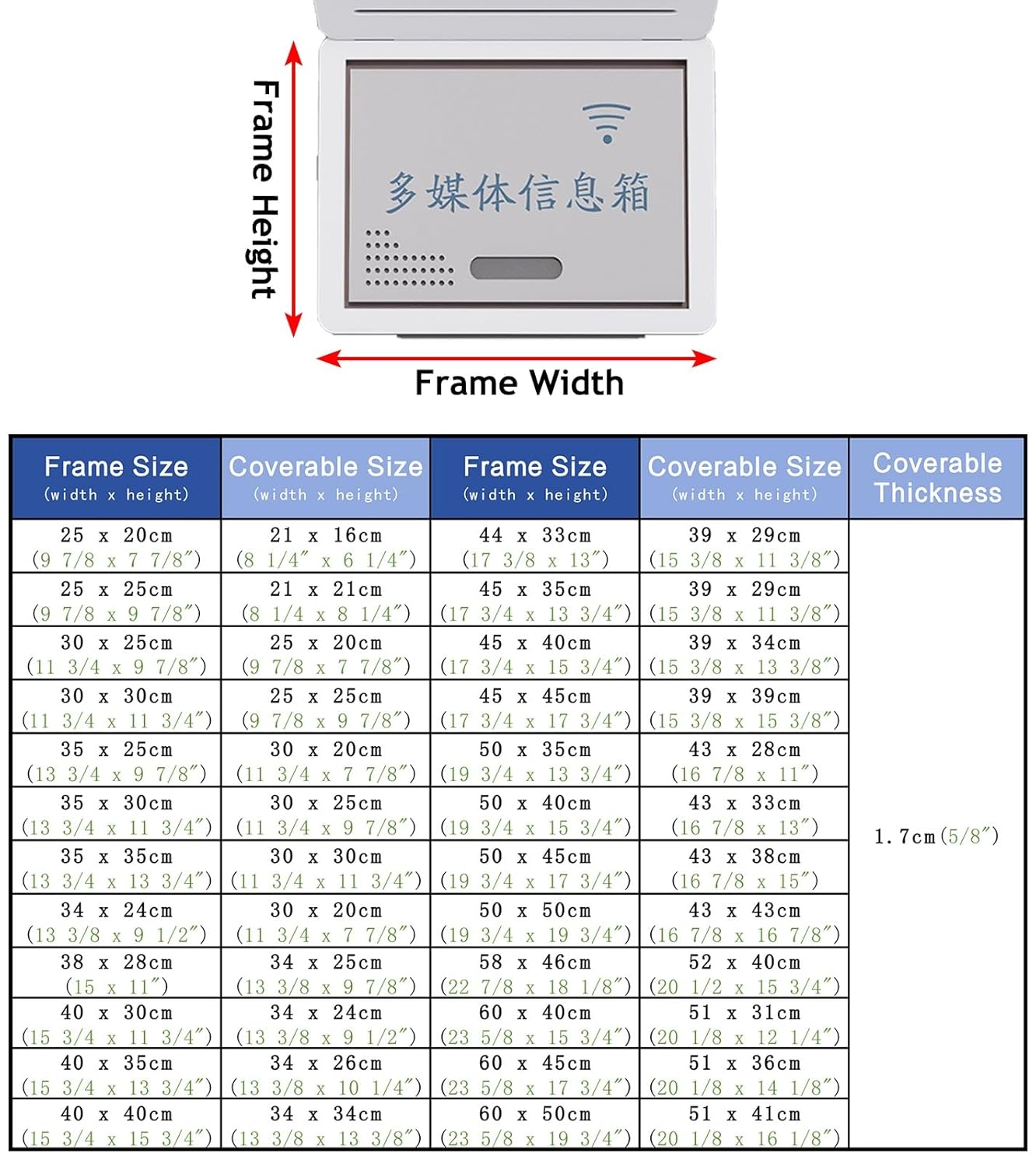 Breathable Electric Panel Cover 8-16 Inch, Durable Thin Breaker Box Cover for Indoor/Outdoor Use, Stylish White Fuse Box Wall Decor (Size 2, WXH 45x35CM)