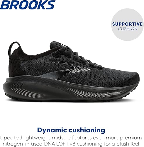 Brooks Homme Adrenaline GTS 25 Road-Running-Shoes, Noir Noir Ébène, 45 EU - 2