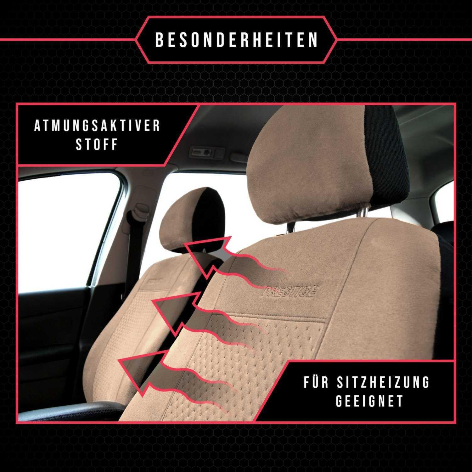 Universal Asiento Fundas Juego Completo Funda para Asiento Auto Asiento Juego de Fundas Protectoras (Schonbezüge Auto Asiento Auto Asiento Fundas Cojines Asiento – Prestige