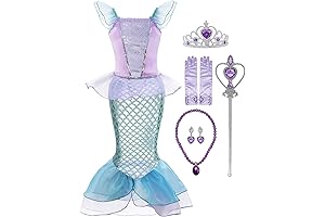 Padete Little Girl's Sparkling Sequined Mermaid Costume