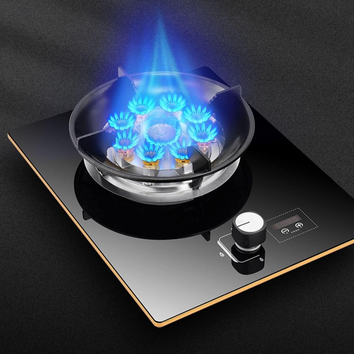 Tempered Glass Stove Gas Cooker - Portable Gas Stove, Easy To Clean Home Kitchen Burner, Tabletop And Flush-mounted Gas Ranges, Camping Gas Stove Kitchenware With Timer Function(Size:LPG)