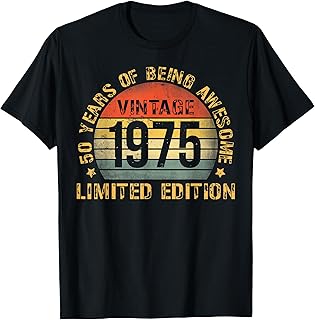 50 Year Birthday Decorations Men Gag 50yr 1975 50th Birthday T-Shirt