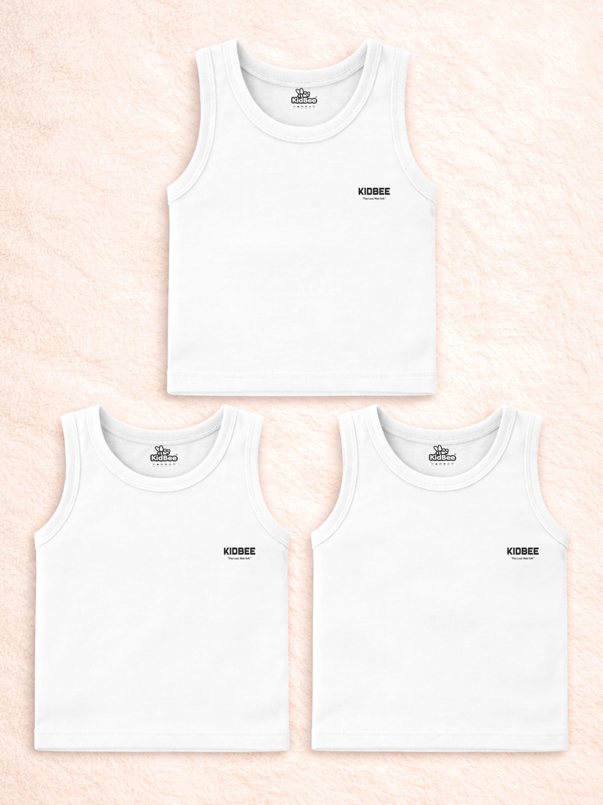 Kidbee Cotton Vests for Boys & Girls (Set of 3)-image-41