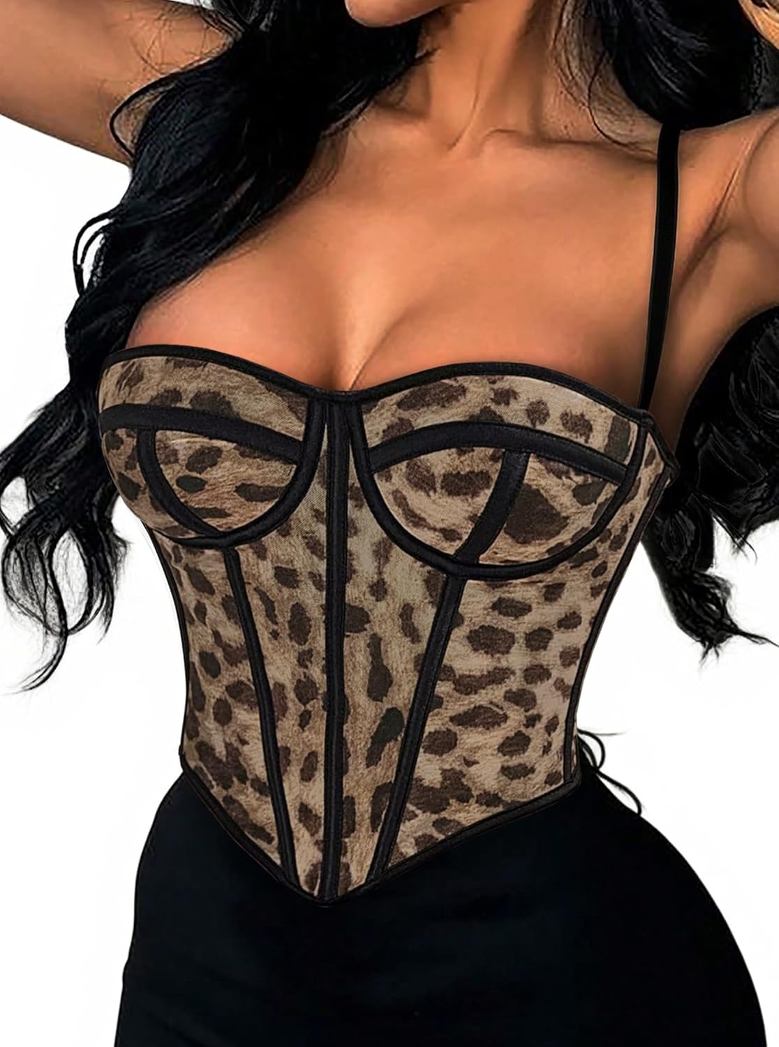 LovelyWholesale Corset Tops for Women Backless Corset Bustier Top Sexy Party Club - Image 3