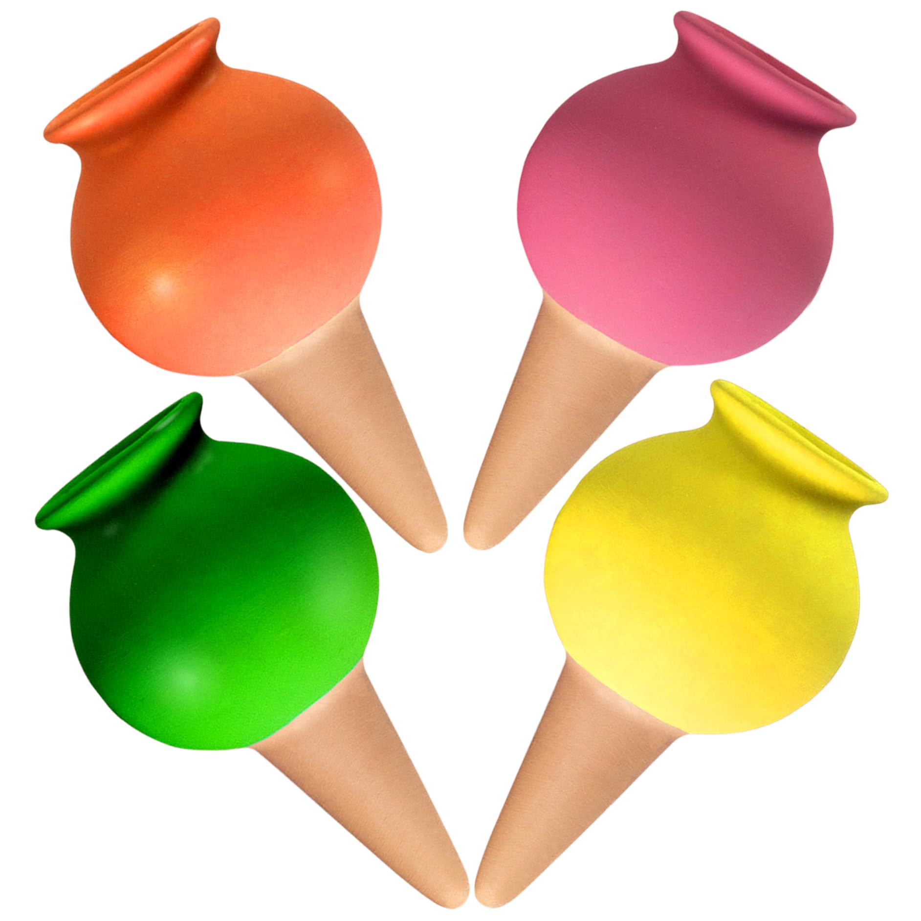 Les Globes d'arrosage des Plantes 4pcs en Terre Cuite arroser Les Pointes 2 à 3 Jours d'arrosage Auto-arrosage des bulbes de Plante Automatique.