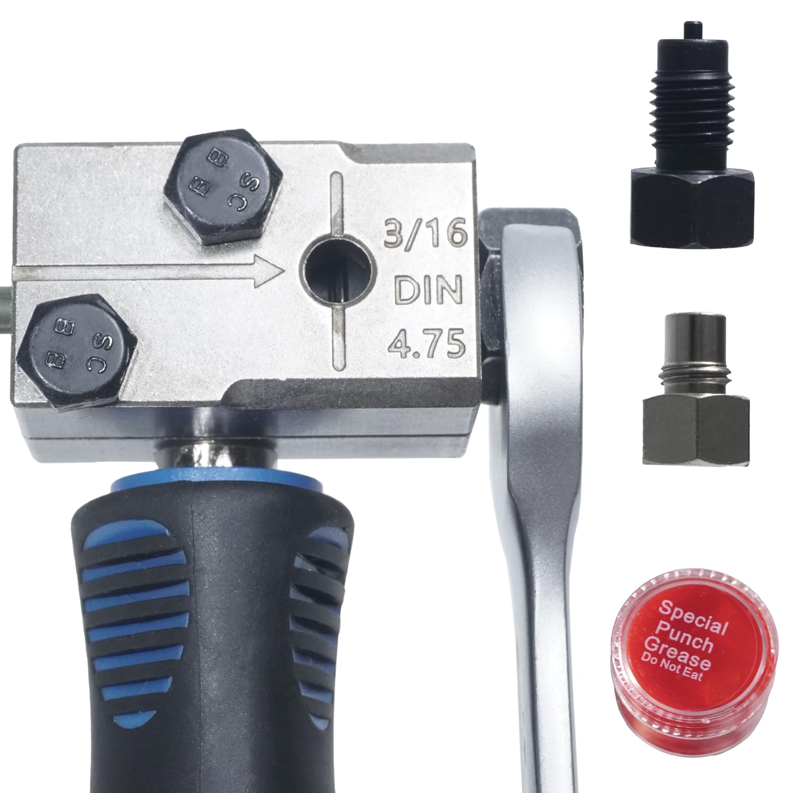 Herramientas para Líneas de Freno - 5m Tubos de Freno Ø4.75mm, Cortatubos, Alicate Doblatubos y Remachadora - Ideal para Reemplazo de Líneas de Frenos o Hidráulicas