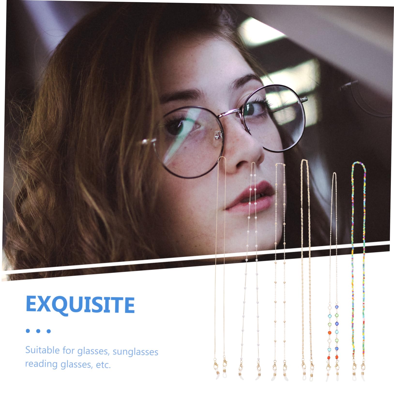 LIFKOME Brillenkette Maskenkette brillen brillenbänder für brille Sportsonnenbrillen Brillen Anti-verlorene modisch hängendes Maskenseil Brille mit Glasperlen