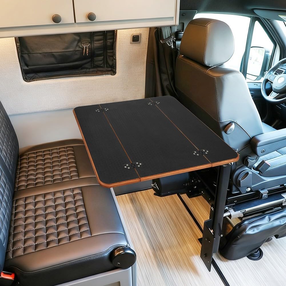 Yuanpgky Tavolo pieghevole in laminato per camper, tavolo pieghevole in legno per furgoni, campeggio, viaggi, compatibile con Sprinter, per Transit, per Jayco, per Entegra
