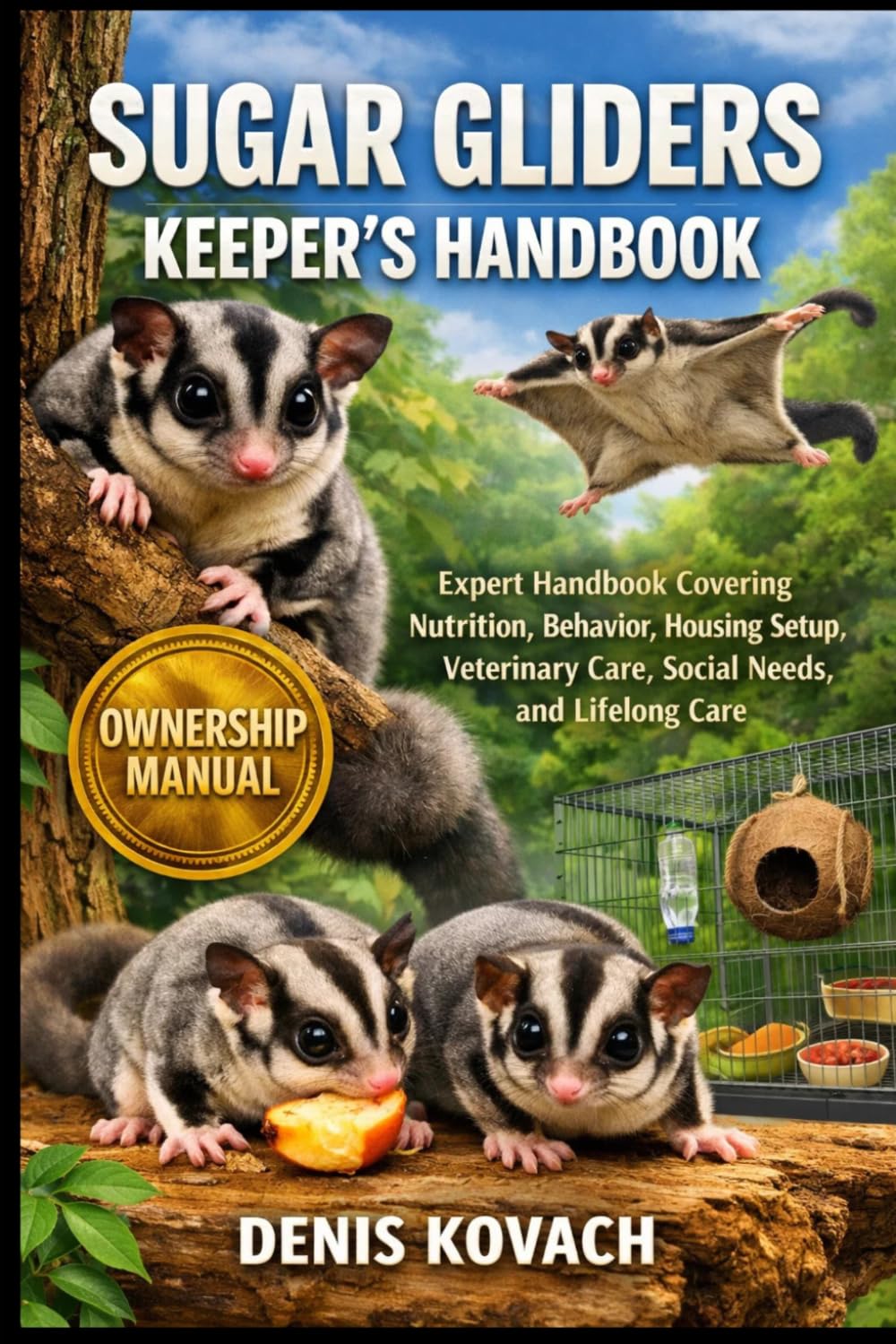 SUGAR GLIDERS KEEPER'S HANDBOOK: Expert Handbook Covering Nutrition, Behavior, Housing Setup, Veterinary Care, Social Needs, and Lifelong Care