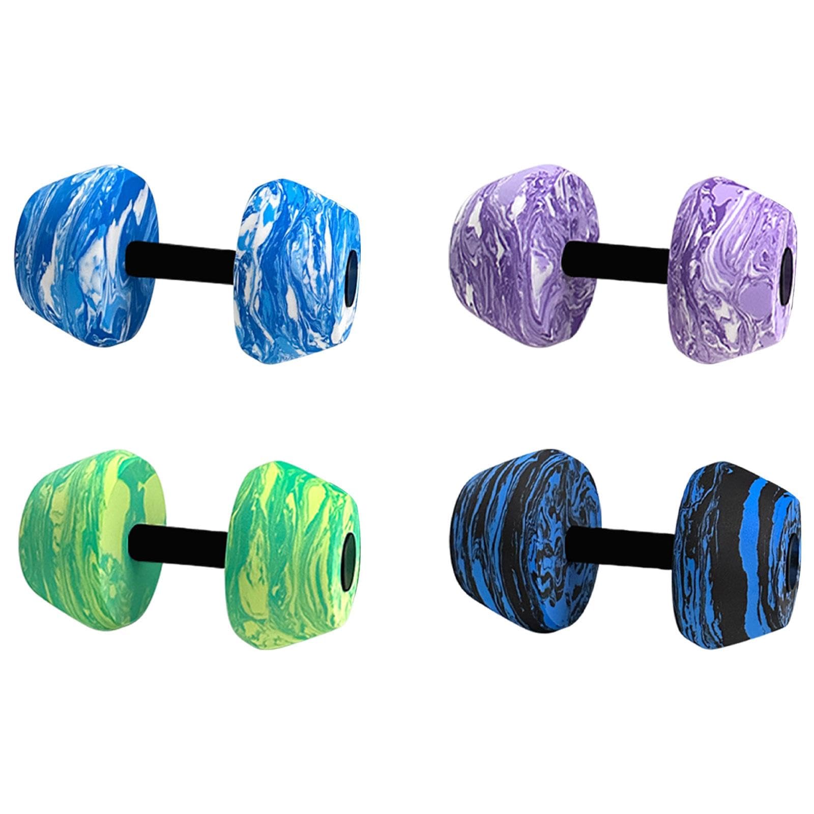 Aquatic Exercise Dumbbell Men Women Professional Portable EVA Water Dumbbell Blue White-image-12
