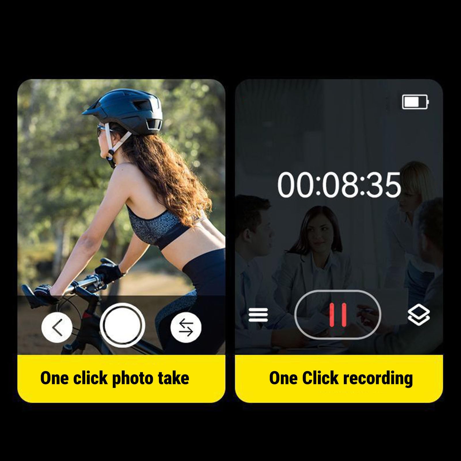 Lettore MP3 Bluetooth 5.4 Sportclip 2.0 pollici Touch Screen Music Player con fotocamera per sport, MP3 con 7 giochi cerebrali, video, registratore, foto, e-book, supporta fino a 256 GB