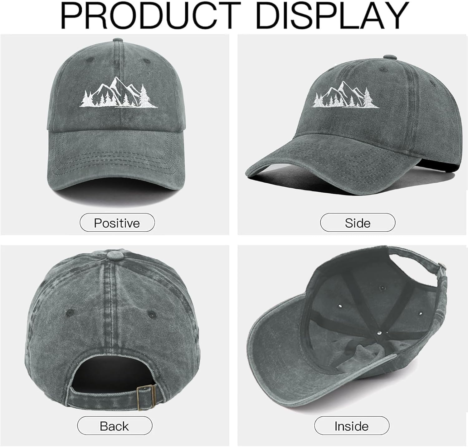 Mountain Trees Hat for Men Women - Image 2