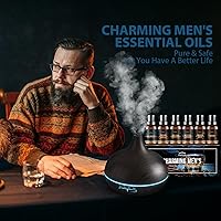 Vista 5 de Fragrance Oil, Charming Men's Set Diffuser Oil for Home, Soap & Candle Making Scents, Aromatherapy Essential Oils -Sea Breeze, Fireside Vanilla