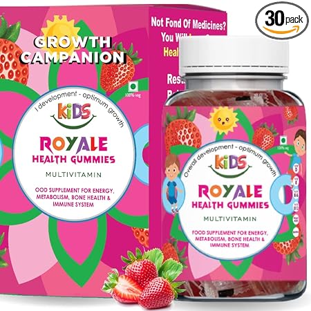 Royale Health Food Supplement Multivitamin Gummies for Kids| Kids Optimum Growth|Over all development | 30 gummies| Fulfils nutritional gap