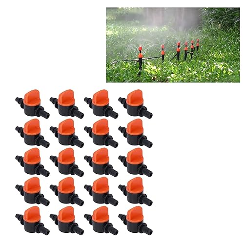 Miniatura 6 de 50 válvulas de cierre de púas de riego por goteo de 14 pulgadas, válvula de interruptor de riego por goteo, válvula de conmutación de riego por