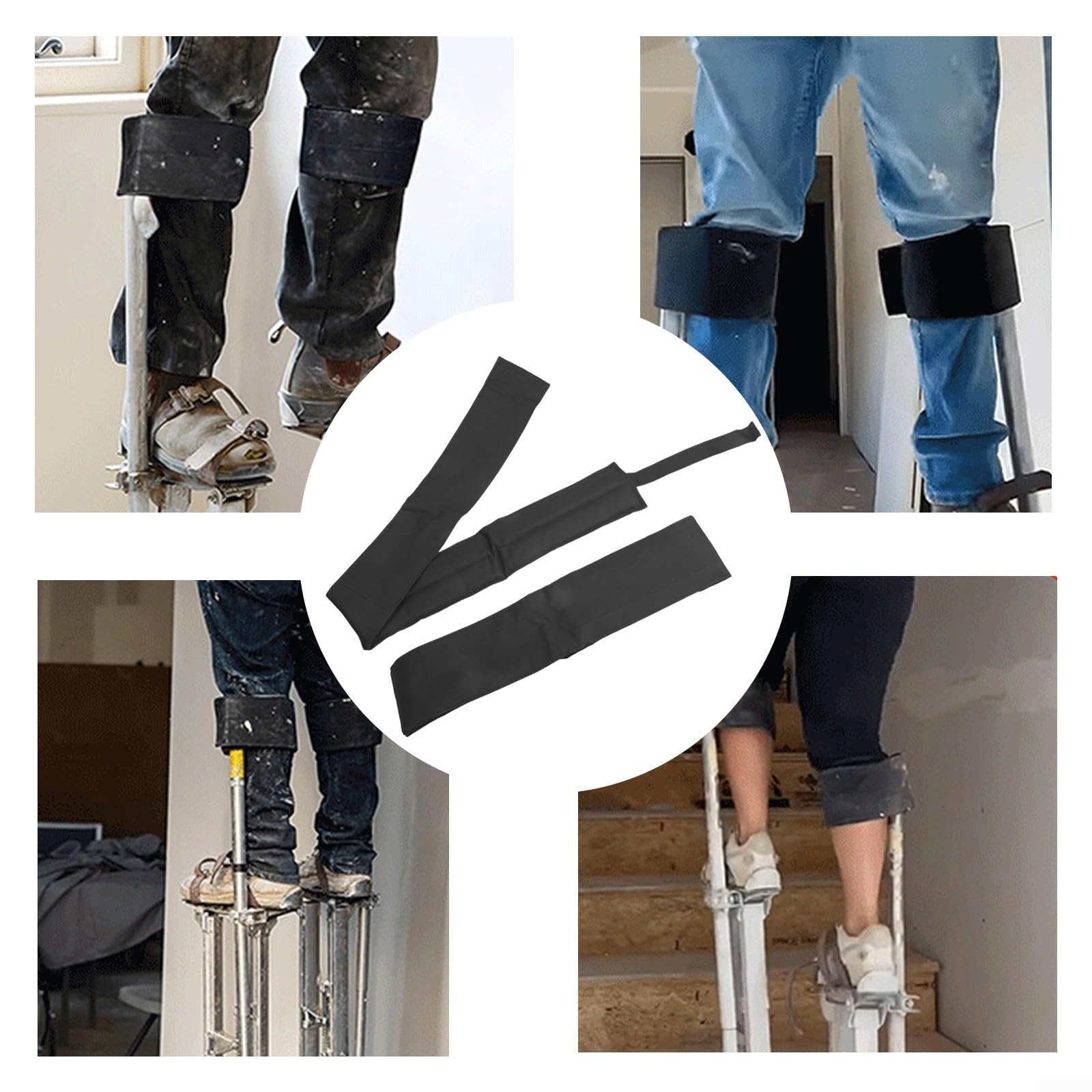 Set di 2 cinghie imbottite per trampoli extra comfort fodera spessa fasce per gambe larghe in nylon resistente agli strappi compatibili con la maggior parte dei trampoli per cartongesso
