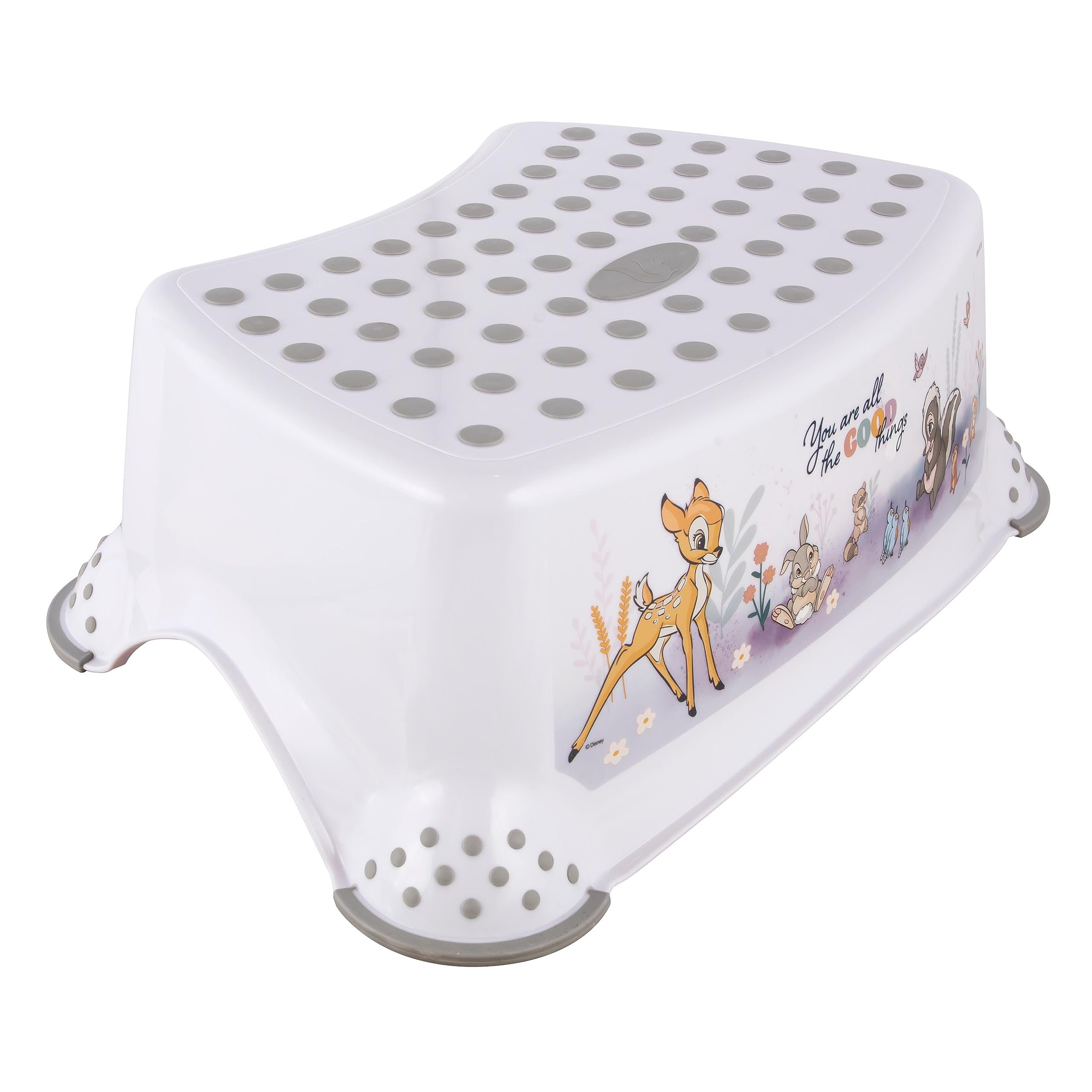 keeeper Bambi Tritthocker, Ab ca. 3 bis ca. 14 Jahre, Anti-Rutsch-Funktion, Tomek, Nordic White (Weiß)