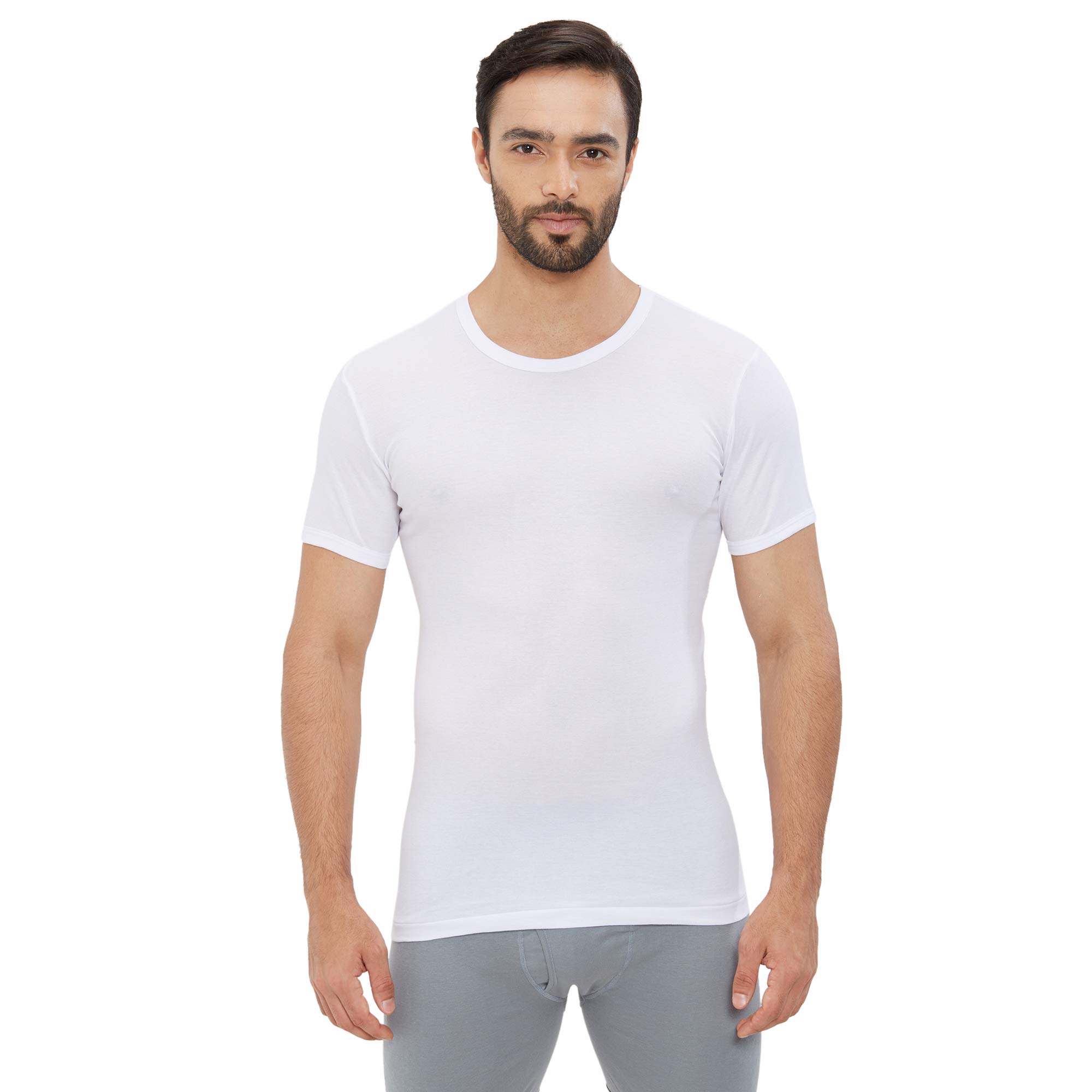 BYC MEN'S AEROCOOL UNDERSHIRT (R-NECK) - WHITE