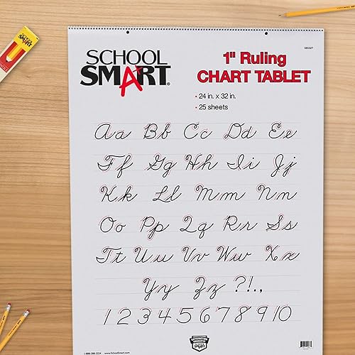 Miniatura 10 de School Smart Skip-A-Line - Tableta de 1 1  2 pulgadas con medida de regla - 24 x 32 pulgadas, tabla con 25 hojas