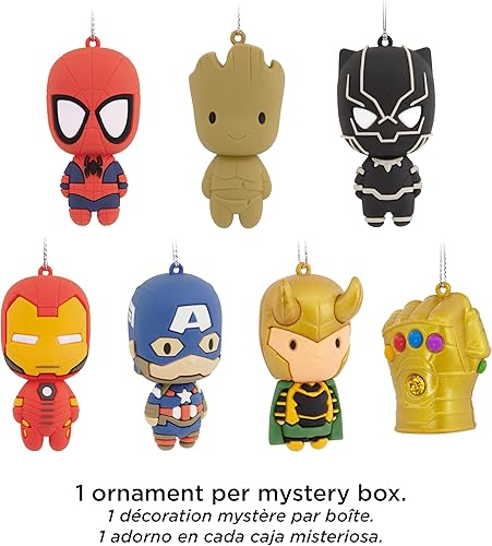 Miniatura 7 de Hallmark Marvel Super Heroes - Adornos de Navidad misteriosos, juego de 2, inastillables