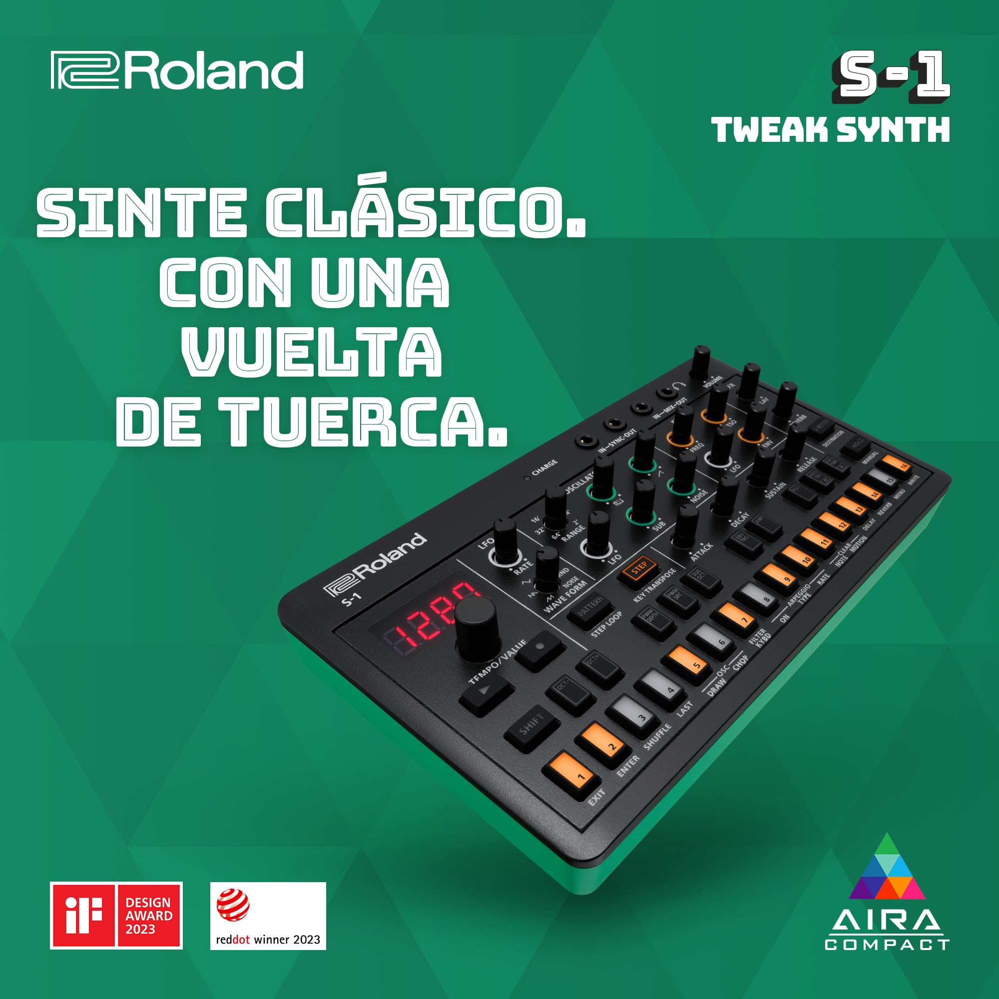 Roland AIRA Compact S-1 Tweak Synth | Polisinte en miniatura