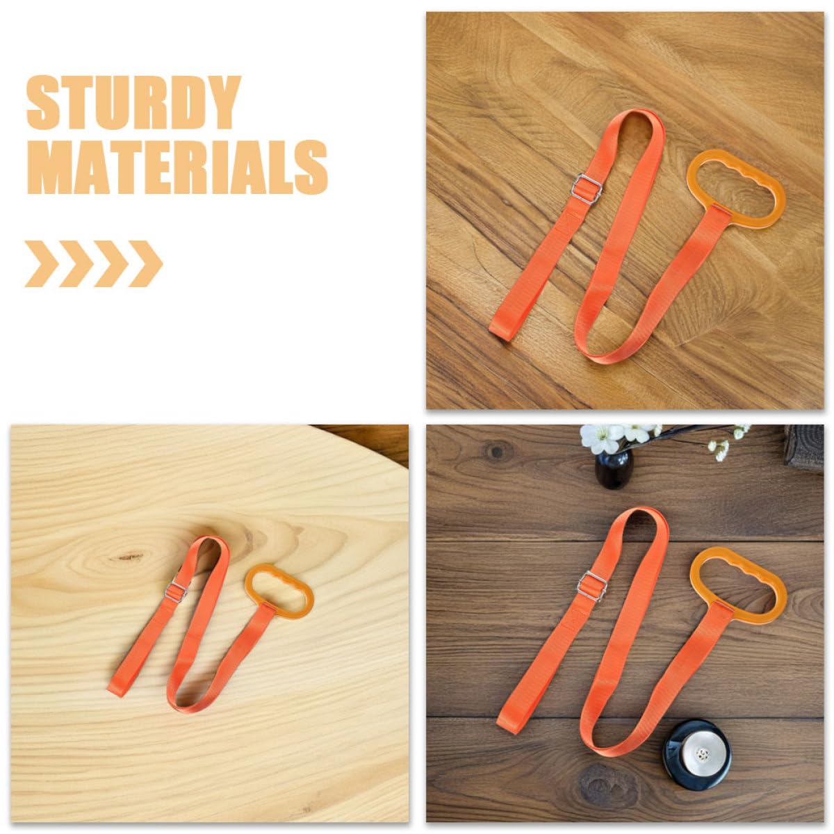 VANZACK Arnés de Arrastre para Ciervos Ajustable Naranja 2 Unidades con Cuerda Autoblocante Resistente y Asa Portátil Sistema de Transporte para Caza y Actividades al Aire Libre