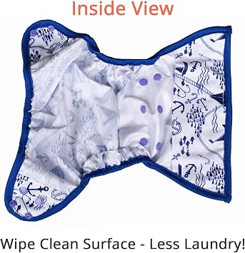 OsoCozy One Size Cloth Diaper Covers - Adjustable Snap Fit & Double Leg Gussets for Baby Boys & Girls from 8-35 Pounds. Use with Prefold, Flat or Fitted Cloth Diapers or Snap-in Inserts.