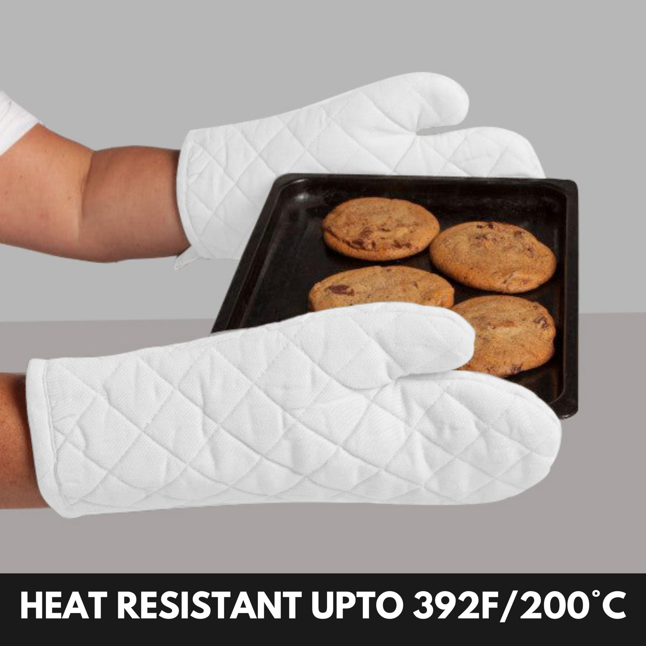 Manopla de horno (7 x 13 pulgadas) y soporte para ollas (8 x 8 pulgadas), 100% algodón, juego de guantes de horno resistentes al calor y almohadillas calientes para regalos, barbacoa,