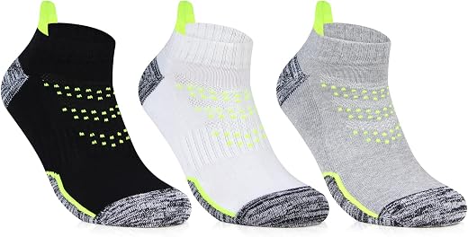 Bonjour Men’s Secret Length Terry Sports Socks – Pack of 3 | Cushioned, Breathable &amp; Comfortable Athletic Socks