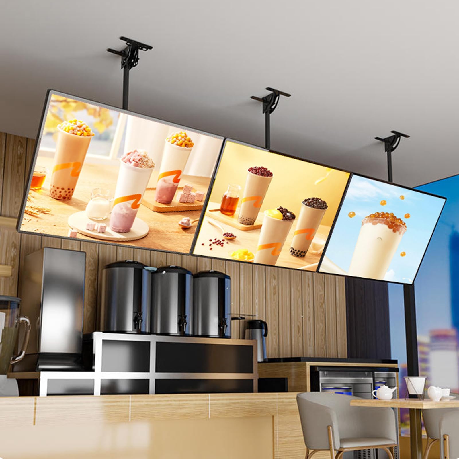 Solución Completa Señalética Digital, Pizarra Menú LED Backlit, Menú 3D de Pared, Cartel Aluminio, Pizarra TV para Menús Digitales en Restaurantes