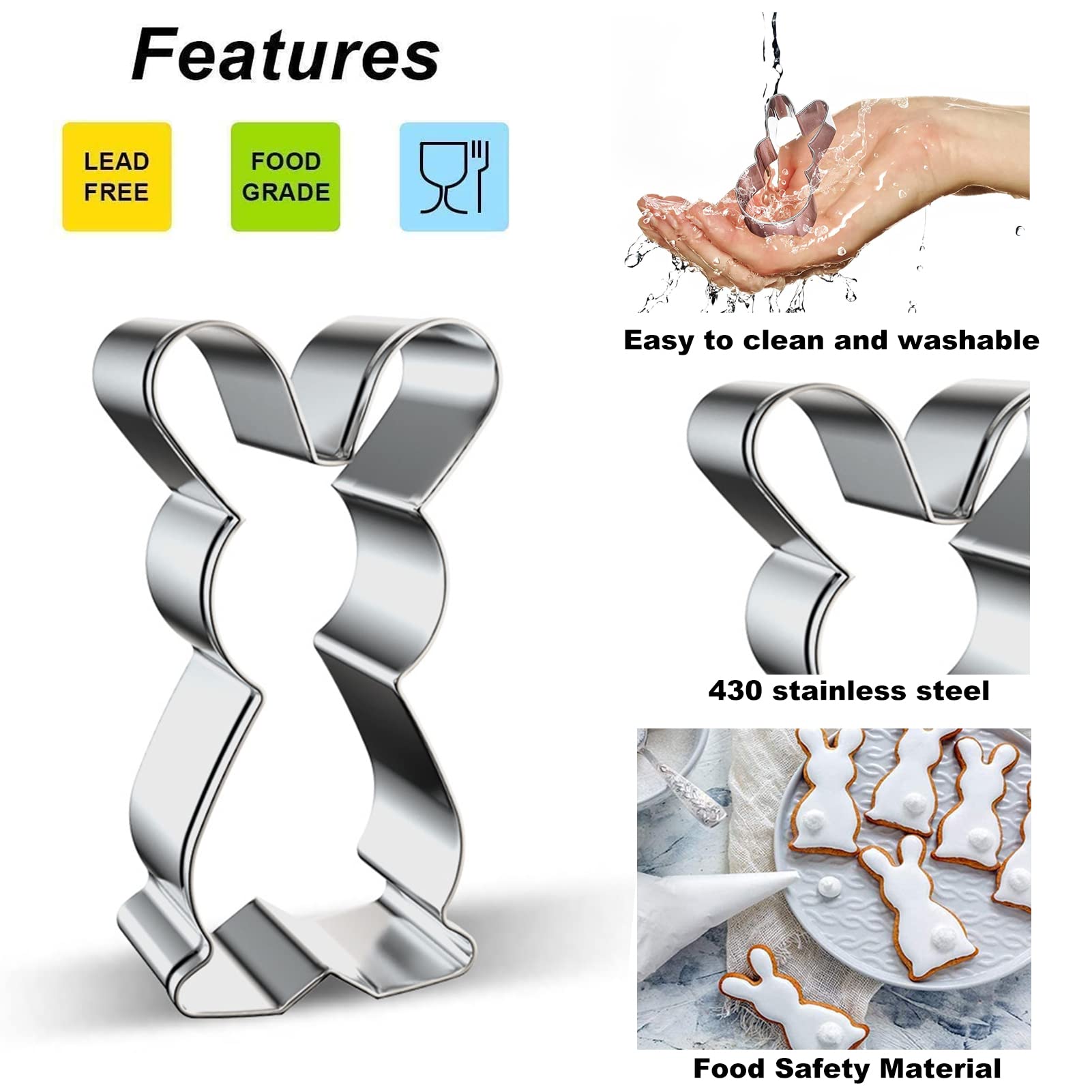 8 Formine Per Biscotti Pasquali 3D - Conigli, Uova E Decorazioni - Foto 8