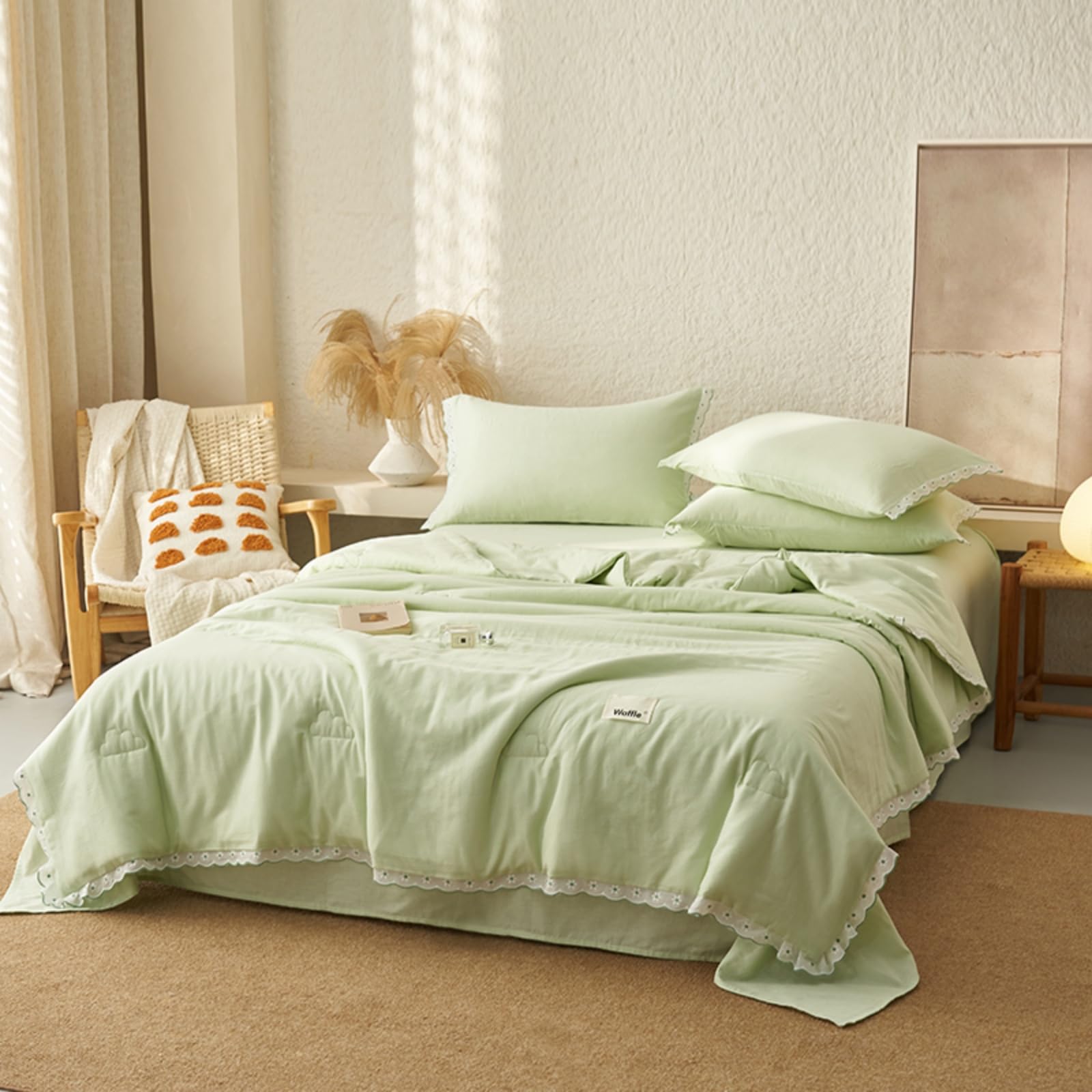 Odot Edredón Sin Funda 2.5 TOG Single A King (Verde,200x230cm)