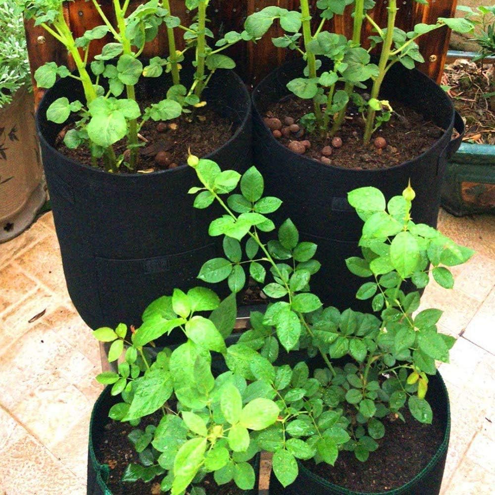 4 Packs of 7 Gallon Sweet Potato Planting Bags, Garden Planting Bags, Vegetable Growing Bags, Fabric Potting Bags