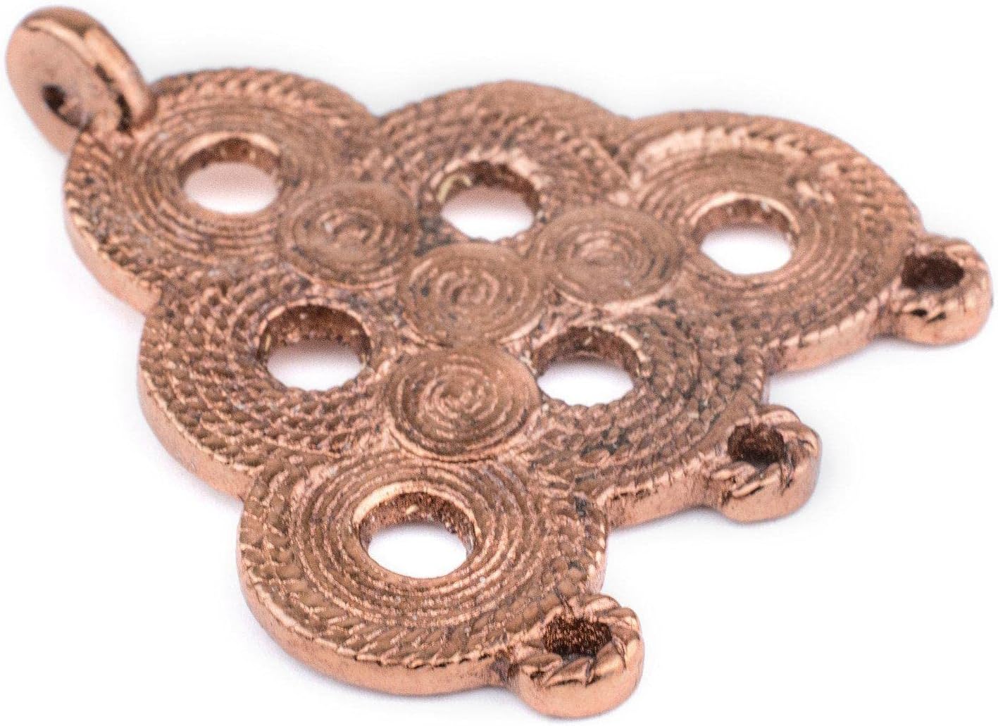 The Bead Chest Copper Baule Beehive Connector Pendant (54x47mm): African Tribal Metal Pendant for DIY Jewelry and Necklace image 3