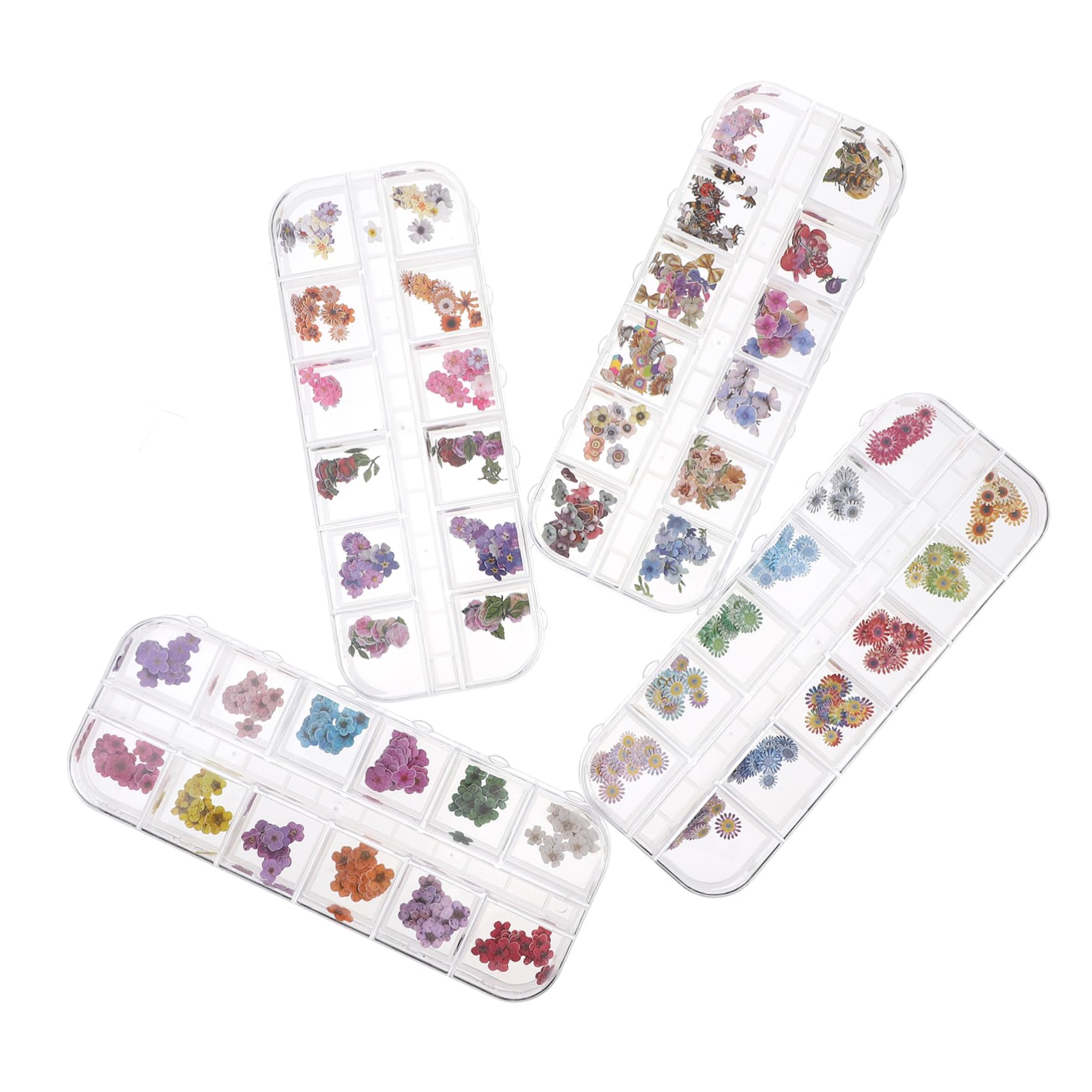 2 Set Decorazioni Per Unghie Legno Margherita Per Nail Art Adesivi Floreali Per Manicure Accessori Per Unghie Decorazioni Uniche 4 Scatole*2