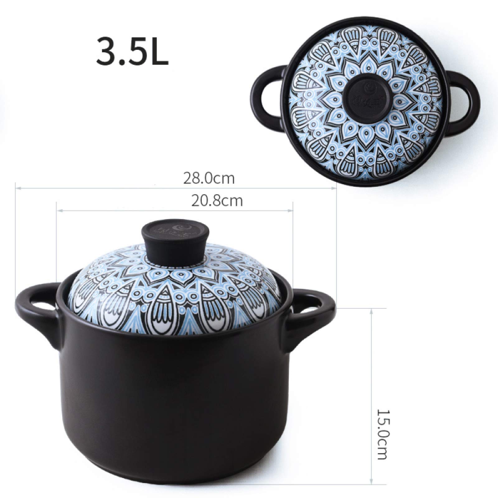 ceramiczny garnek, Naczynie żaroodporne z pokrywką(3.5L)