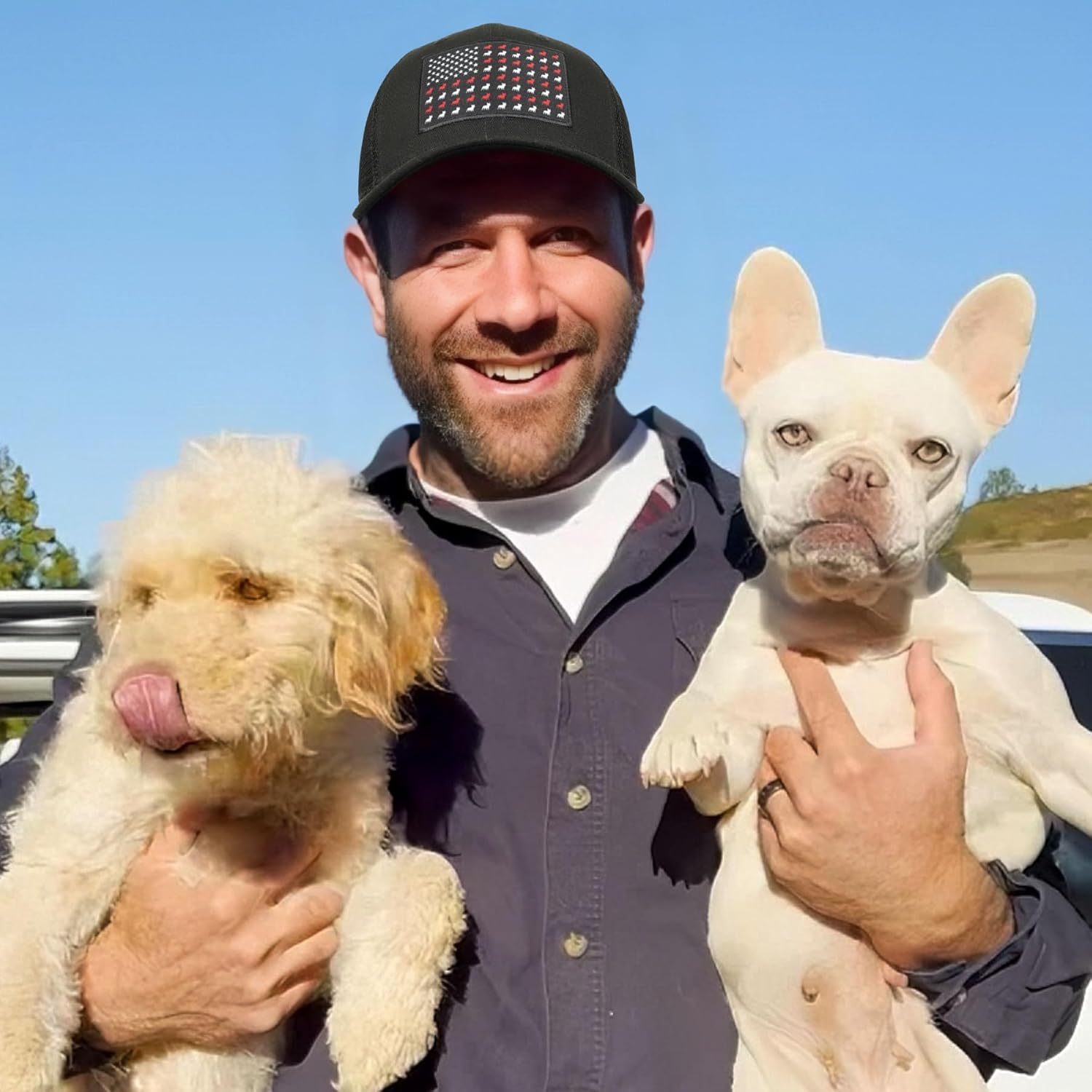 French Bulldog Baseball Cap for French Bulldog Lovers,Adjustable Baseball Hats for Men Women Black - Image 3