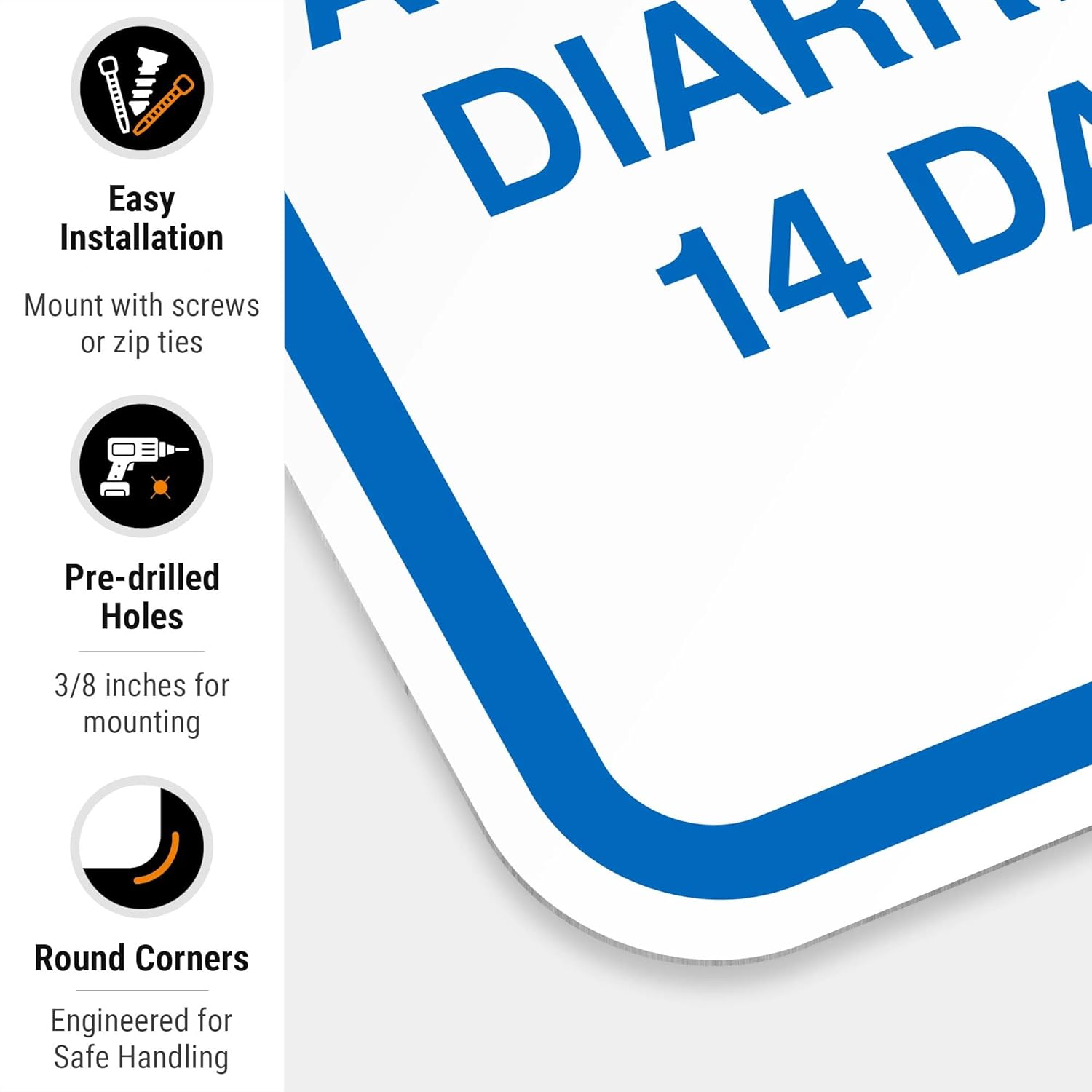 Persons with Diarrhea and Persons Who Have Had Diarrhea Sign, Pool Sign, 18x24 Inches, Rust Free .063 Aluminum, Fade Resistant, Indoor/Outdoor Use, Made in USA