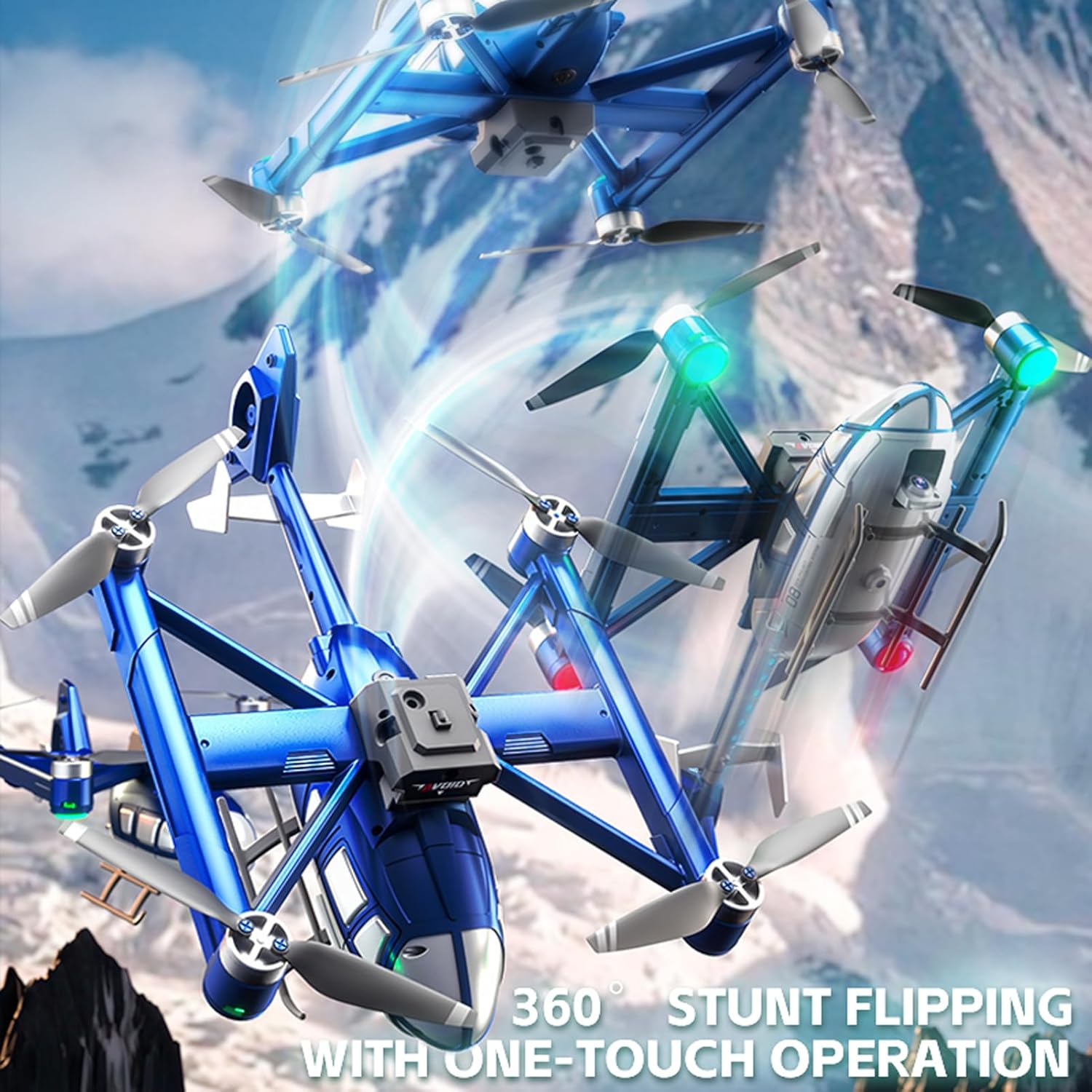 Remote Control Helicopter, Airbus Quadcopter RC Helicopter with Dual Camera 720P, Five Sided Obstacle Avoidance, Optical Flow Hovering, One Key take Off/Landing, Brushless Motor