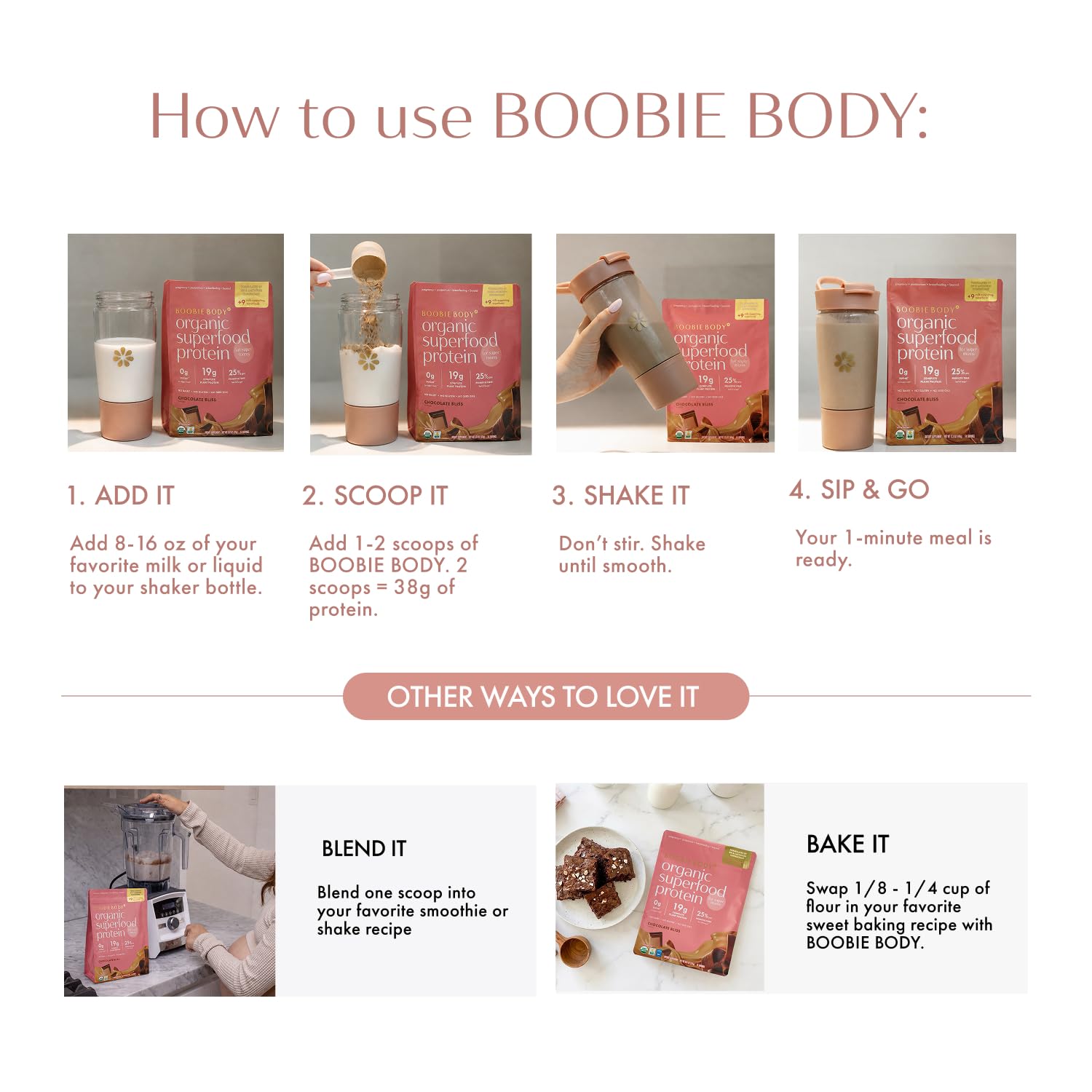 Boobie Body Pregnancy & Postpartum Protein Shake - Vanilla Cookie, 15 Svgs — Amazon image 6