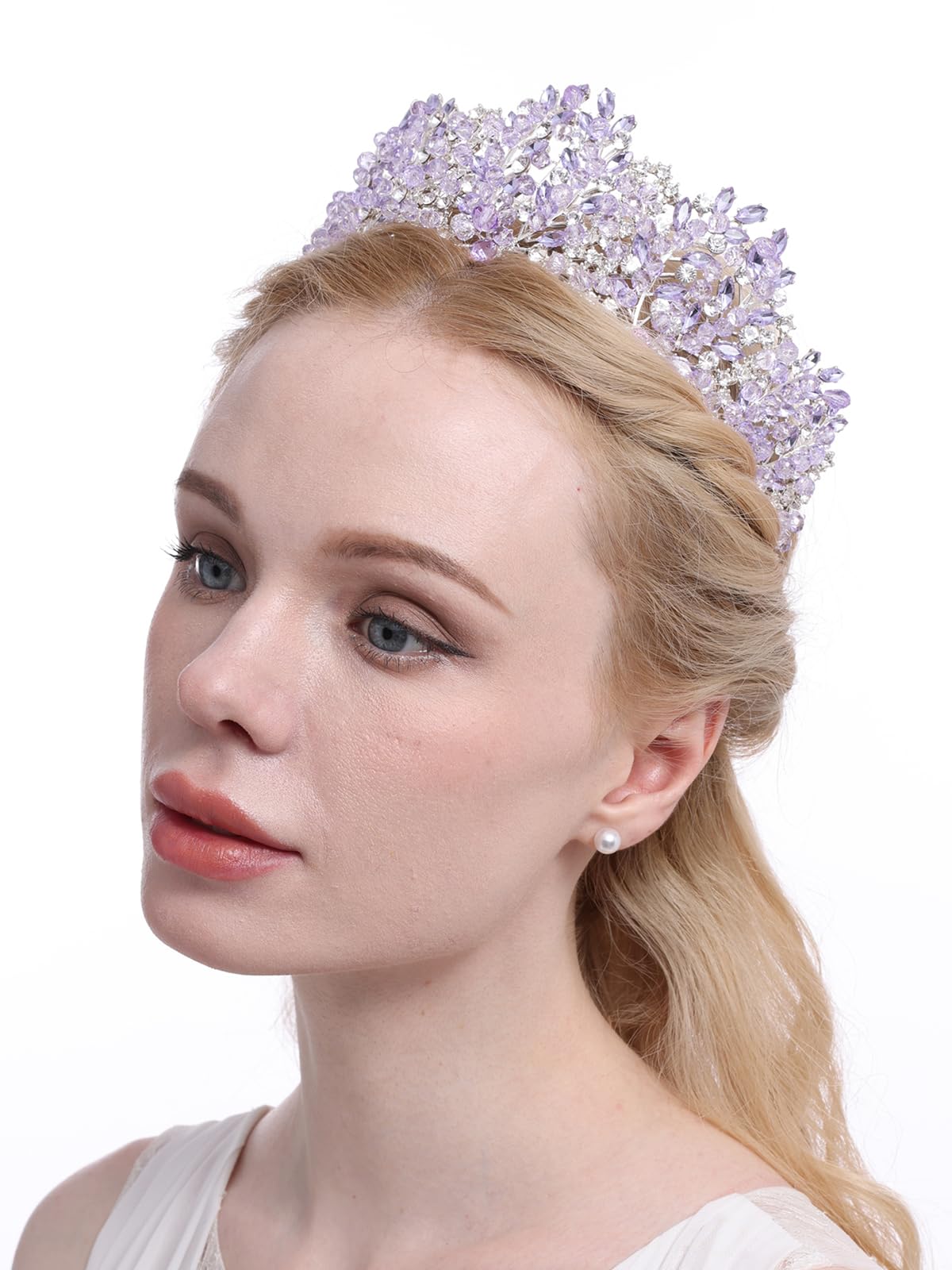 Tiaras y coronas de reina barroca con diamantes de imitación para mujer, diadema brillante de princesa hecha a mano de cristal para quinceañera, Halloween, cumpleaños, baile de graduación,