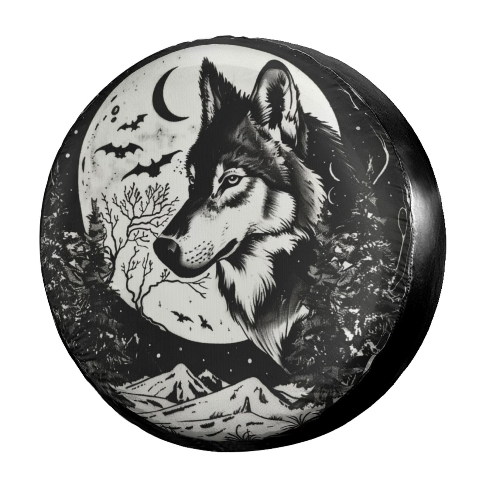 Dujiea Military Tactical Star Spare Tire Cover with Backup Camera Hole, Universal Wheel Tire Cover Tire Protectors for Jeep Trailer RV Van SUV Truck Camper and Many Vehicle 17inch — view 63