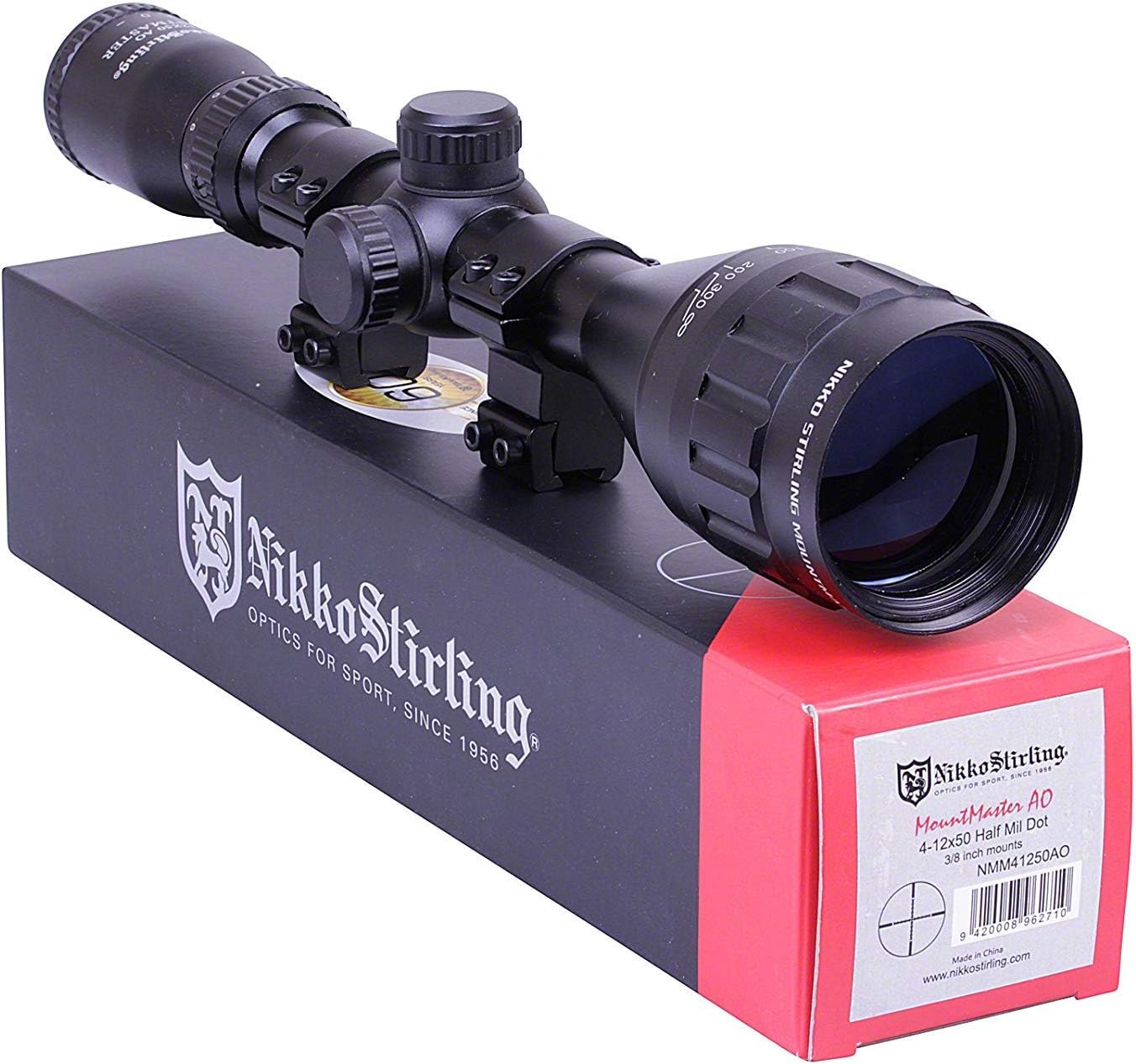 Mountmaster 4-12x50 PX ADJ Riflescope With Mounts NMM41250AO Airgun Rifle Scope Telescopic Sight