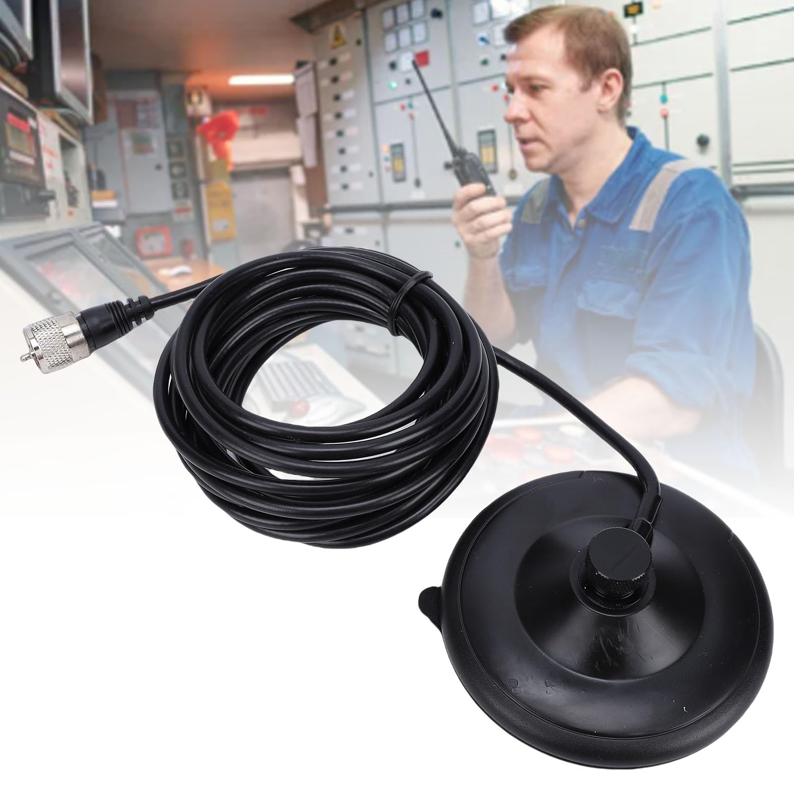 Base magnetica per precisa con forte forza di tenuta magnetica per radio marine CB GMRS, connettori PL259 inclusi. Installazione rapida: adatta a tutti