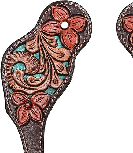 Miniatura 2 de Correas de espuelas de cuero para adultos, estilo occidental, para mujeres, para equitación, carreras de barril, espectáculos y rodeo, para mujeres