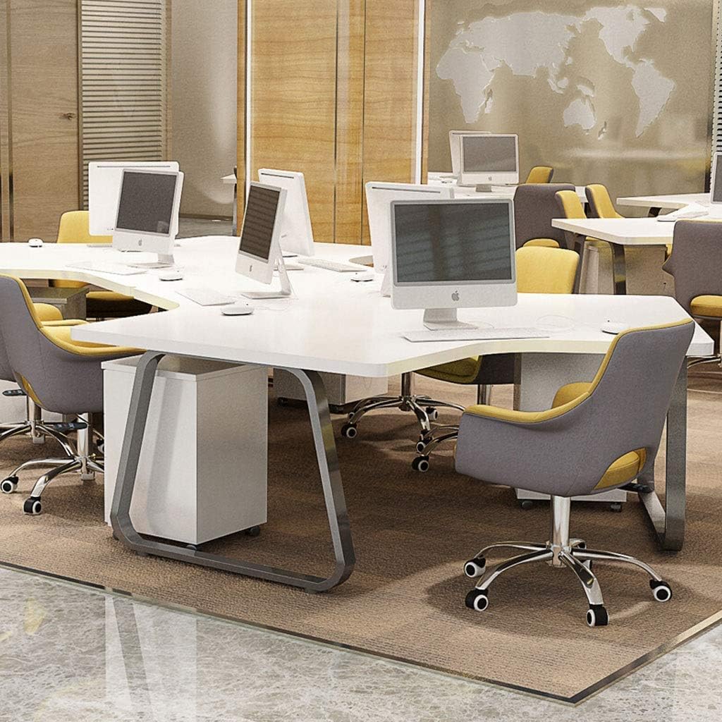 Home Computer Chair PU Leather Swivel Ergonomic Office Chair Anchor Game Chair Esports Chair (Color : Yellow-Black Legs)
